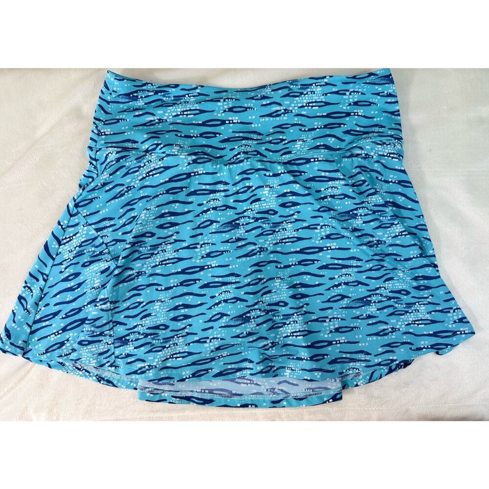 Blue Coastal Dolphin Skort Swim Athletic Tennis Golf Y2K M